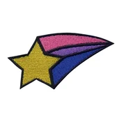 shumee Našitek Streljaška ZVEZDA - roza in vijoličen rep - Prišiven - Vezen našitek/značka/emblem