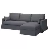 HYLTARP Trosed s lenjivcem, desno, Gransel siva