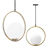 Okrogla viseča svetilka Ball 20 cm, mlečno zlata, za magnetne tirnice Smart Track 48VDC