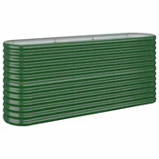Vidaxl Visoka greda iz cinkanega jekla 152x40x68 cm zelena