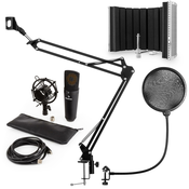 Auna MIC-920B V4, USB Črni mikrofonski set, Kondenzatorski mikrofon, Mikrofonsko Rameno, POP-filter, Akustično senčilo (60001980-V5)
