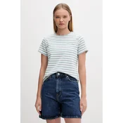 Guess Jeans osnovna kratka ženska majica z bombažem
