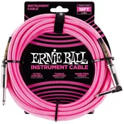 Ernie Ball 18 Braided Straight Angle Neon Pink