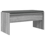 Vidaxl Haldna klop z blazino Siva Sonoma 83 x 38 x 40 cm
