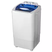 BROCK perilica rublja WM 7001 WH (300W, maks. kapacitet 6,8 kg, timer), bijelo-plava