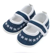 Baby papucice Jeans white (0-3m)