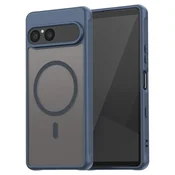 Hibridni ovitek HaloFrost II MagSafe za Sony Xperia 10 VII - navy blue