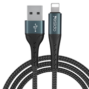 Yesido - Podatkovni kabel (CA-62) - USB na Lightning, 2,4 A, 1,2 m - črn