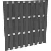 Element ograje za zaščito pred pogledi WPC aluminij antracit 180 cm x 180 cm