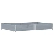 Vidaxl Paletni okvir siv 150x100 cm trdna borovina