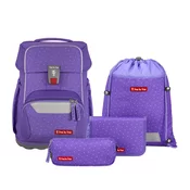 Šolska torba Step by Step – 4-delni komplet, BASIS Purple Konfetti