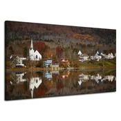 shumee Slika na platnu Arhitektura Mesto 120x70 cm Vas Jesen