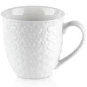 shumee Velika keramična skodelica za pitje pijač Kava Čaj Zelišča Bela 580 ml