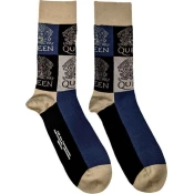Queen Nogavice Crest Blocks Navy Blue 40-45