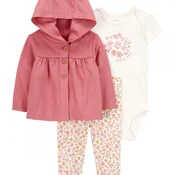 Carters komplet 3/1 (g.deo,bodi,pant), devojc