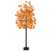 Vidaxl LED božično drevo v obliki javorja Rjava 210 cm Plastika