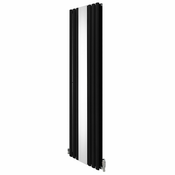 MONSTER Ovalni zrcalni radiator in ventili - 1800 mm x 500 mm - črn, (21569753)