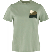Bombažna kratka majica Fjallraven Nature T-shirt ženska, zelena barva, F84787