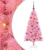 Vidaxl Božično drevo med 150 LED z stojalom Roza 120 cm PVC