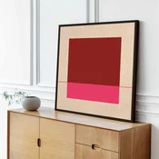 Wallity Dekorativna uramljena slika na platnu, 74x74cm, Šarena