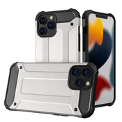 Hybrid Armor Robusten Ovitek za iPhone 13 Pro - Srebrna