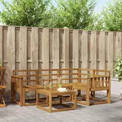 Set vanjskih sofa 5 kom. Prirodna Cvrsto drvo akacije