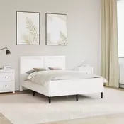 Krevetna konstrukcija Bijela 120 x 200 cm Umjetna koža