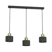 Luster na sajli PARKLA 3xE27/15W/230V crna