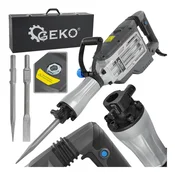 GEKO 1700W električno rušilno kladivo HEX 65J v kovčku s setom dlet