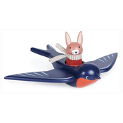 Drevená lastovicka Swifty Bird Tender Leaf Toys z rozprávky Merrywood Tales s figúrkou zajacika od 3 rokov TL8387