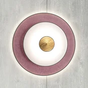 Forestier Cymbal S LED stensko svetilo, praškasto roza - Dnevna soba/jedilnica - Dizajn - roza, bela, svetel les - Tkanine/tekstil