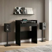 vidaXL DJ miza Črni hrast 62 x 45 x 102 cm Inženirski les