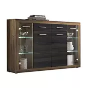 VISOKA KOMODA  152/105/40 cm  antracit, boja orahovog drveta