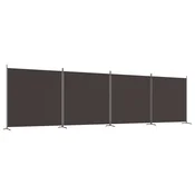 Vidaxl Paravan 4-delni 698x180 cm rjavo blago