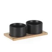 Kela Komplet skodelic Gunten iz porcelana, črne, 3 kose, 23,5 x 12,0 x 7,5 cm, 10,0 cm