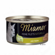 6x80g Miamor Feine Filets Naturelle za mačke - Tuna & kozice