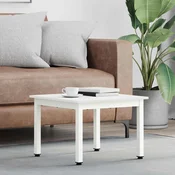 vidaXL Klubska miza Bela 50 x 50 x 36 cm Masivno borovo les