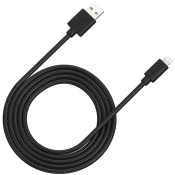 CANYON MFI C48 Lightning USB Cable for Apple (C48), round, PVC, 2M, OD:4.0mm, Power+signal wire: 21AWG*2C+28AWG*2C, Data transfer speed:26MB/s, Black. With shield , with CANYON logo and CANYON package. Certification: ROHS, MFI. - CNS-MFIC12B