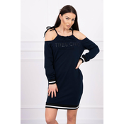 Tres Chic Dress Navy Blue