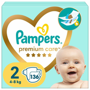 Pampers Pelene Premium Care, velicina 2 (4-8 kg), 136 pelena