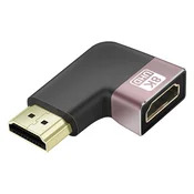 LINQ LinQ, Adapter Video 8K UHD HDMI Ženski na HDMI Moški Sklonjen desno, Črna, (5000220192)