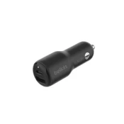 Belkin BOOST CHARGE 42W avtomobilski polnilnik z dvojno oskrbo z energijo PPS - 30W USB-C in 12W USB-A, črn