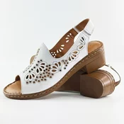 Mona Shoes Ženske sandale, Kožne, Bele