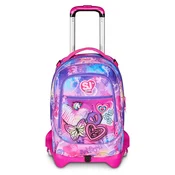 Šolska torba na 3 kolesih Seven TinyPatch Girl