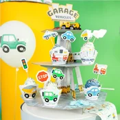 PartyPal Okras za torto Topper CARS Avtomobilski znaki 8 kosov.