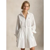Polo Ralph Lauren Srajčna obleka 211B19986003 Bela Relaxed Fit