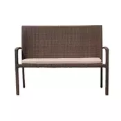 Domus Ventures DomusVentures vrtna ratan klop BRISBANE z aluminijastim ogrodjem 129x60x93 cm