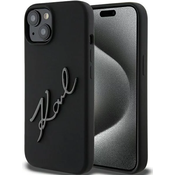 Karl Lagerfeld zaščitni ovitek Silicone Karl Script Black iPhone 15