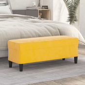 vidaXL Klop rumena 100x35x41 cm žamet