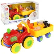 shumee Interaktivno vozilo, traktor s prikolico, zvoki, lučmi, živali, kmet - rdeče